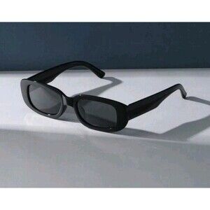 Rectangular Sunglasses Black Tinted Lens Unisex